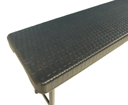 Bissolo Casa Panchine<Panca in metallo nero da esterno: panca in rattan