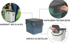 Bissolo Casa Portarifiuti Pattumiere<PATTUMIERA ALBULA BLU 40X35.8X34CM 40LT: vendita online PATTUMIERA ALBULA BLU 40X35.8X34CM 40LT in offerta