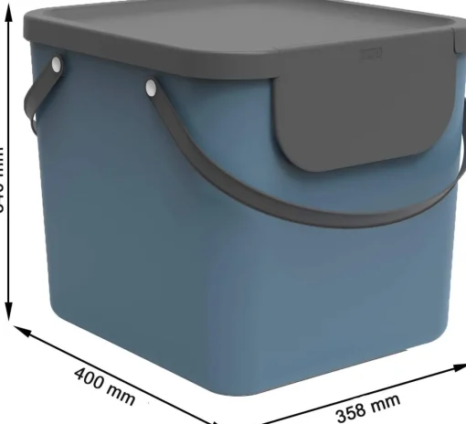 Bissolo Casa Portarifiuti Pattumiere<PATTUMIERA ALBULA BLU 40X35.8X34CM 40LT: vendita online PATTUMIERA ALBULA BLU 40X35.8X34CM 40LT in offerta