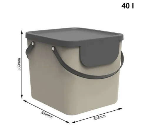 Bissolo Casa Portarifiuti Pattumiere<PATTUMIERA ALBULA CAPPUCCINO 40X35.8X34CM 40LT: vendita online PATTUMIERA ALBULA CAPPUCCINO 40X35.8X34CM 40LT in offerta