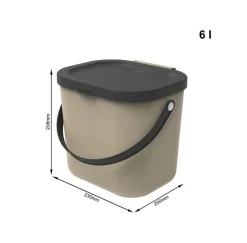 Bissolo Casa Portarifiuti Pattumiere<PATTUMIERA ALBULA CAPPUCCINO 23.5X20X20.8CM 6LT : vendita online PATTUMIERA ALBULA CAPPUCCINO 23.5X20X20.8CM 6LT in offerta