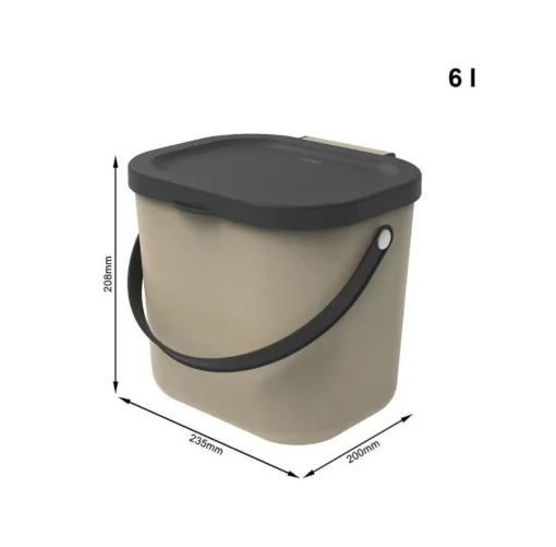Bissolo Casa Portarifiuti Pattumiere<PATTUMIERA ALBULA CAPPUCCINO 23.5X20X20.8CM 6LT : vendita online PATTUMIERA ALBULA CAPPUCCINO 23.5X20X20.8CM 6LT in offerta