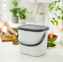 Bissolo Casa Portarifiuti Pattumiere<PATTUMIERA ALBULA VISCHIO BIANCO 23.5X20X20.8CM 6LT: vendita online PATTUMIERA ALBULA VISCHIO BIANCO 23.5X20X20.8CM 6LT in offerta
