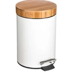 Bissolo Casa Pattumiere Bagno<PATTUMIERA BAGNO 3L BIANCA E NATURALE