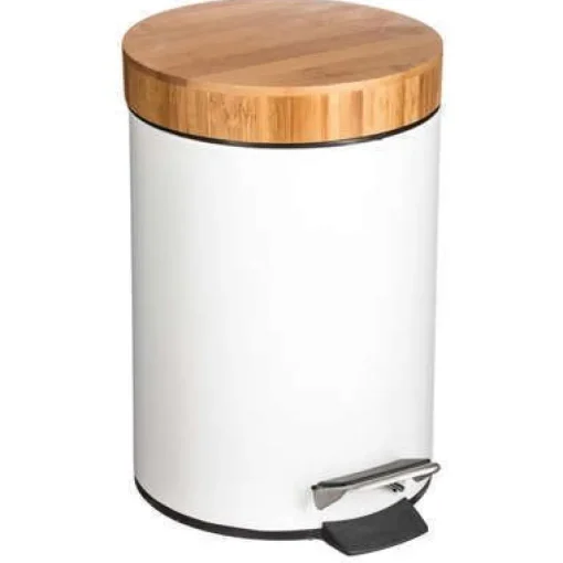 Bissolo Casa Pattumiere Bagno<PATTUMIERA BAGNO 3L BIANCA E NATURALE