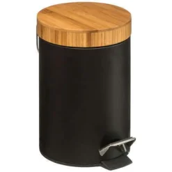Bissolo Casa Pattumiere Bagno<PATTUMIERA BAGNO 3LT NERO E NATURALE