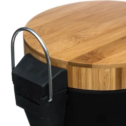 Bissolo Casa Pattumiere Bagno<PATTUMIERA BAGNO 3LT NERO E NATURALE