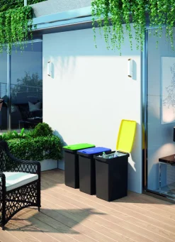 Bissolo Casa Portarifiuti Pattumiere<PATTUMIERA ECOSPLIT ANTRACITE E GIALLO 24X36.3 H. 45.5CM 25LT: vendita online PATTUMIERA ECOSPLIT ANTRACITE E GIALLO 24X36.3 H. 45.5CM 25LT in offerta