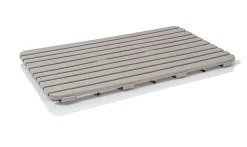 Bissolo Casa Tessile Bagno Tende Doccia E Accessori<PEDANA DOCCIA WOODY CM 50X80 IN POLIPROPILENE TORTORA