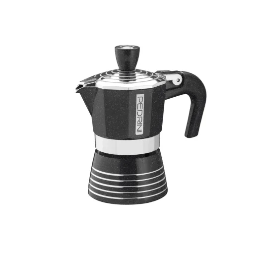 Bissolo Casa Caffettiere, Theiere<PEDRINI - CAFFETTIERA 1 TAZZA LINEA INFINITY ROCK ANTRACITE