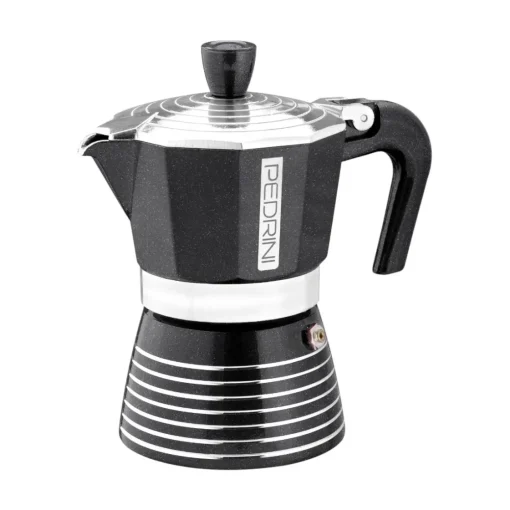 Bissolo Casa Caffettiere, Theiere<PEDRINI - CAFFETTIERA 3 TAZZE LINEA INFINITY ROCK ANTRACITE