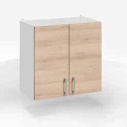 Bissolo Casa Mobili Da Cucina<PENSILE ECO CM 60X32 H.60 BIANCO E ROVERE ARTISAN