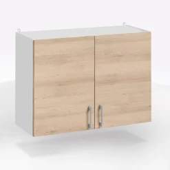 Bissolo Casa Mobili Da Cucina<PENSILE ECO CM 80X32 H.60 BIANCO E ROVERE ARTISAN