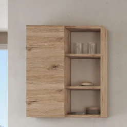 Bissolo Casa Colonne Multiuso<Pensile in Quercia Naturale Doppio Verticale