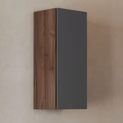 Bissolo Casa Colonne Multiuso<PENSILE MOD. GRACE4 CM 30X22 H. 71 NOCE E GRAFITE OPACO