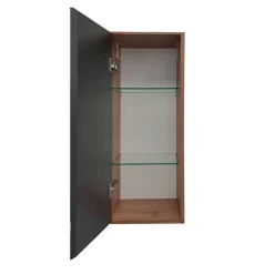 Bissolo Casa Colonne Multiuso<PENSILE MOD. GRACE4 CM 30X22 H. 71 NOCE E GRAFITE OPACO