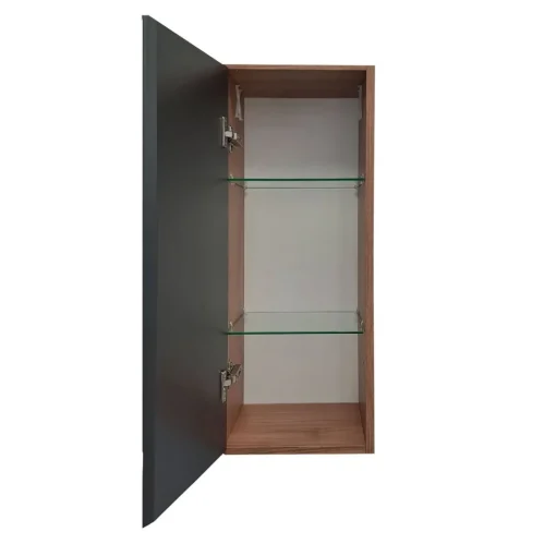 Bissolo Casa Colonne Multiuso<PENSILE MOD. GRACE4 CM 30X22 H. 71 NOCE E GRAFITE OPACO