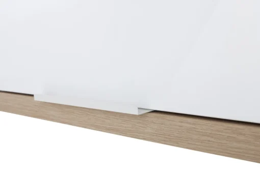 Bissolo Casa Mobili Da Cucina<PENSILE RIBALTA MUNDI CM 160X30.4 H. 35 BIANCO LUCIDO E ROVERE ARTISAN