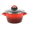 Bissolo Casa Cottura Casseruole<PENTOLA 2 MANICI LINEA SFUMATO ROSSO DIAM. 20CM