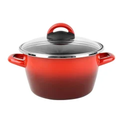 Bissolo Casa Cottura Casseruole<PENTOLA 2 MANICI LINEA SFUMATO ROSSO DIAM. 20CM