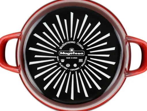 Bissolo Casa Cottura Casseruole<PENTOLA 2 MANICI LINEA SFUMATO ROSSO DIAM. 20CM