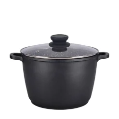 Bissolo Casa Cottura Casseruole<PENTOLA 2 MANICI VULCANIA CON COPERCHIO IN VETRO 28X20CM