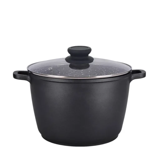 Bissolo Casa Cottura Casseruole<PENTOLA 2 MANICI VULCANIA CON COPERCHIO IN VETRO 28X20CM