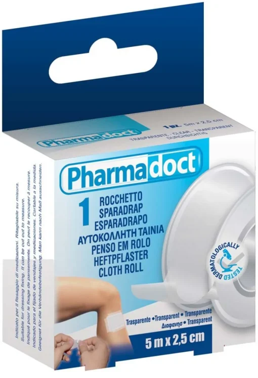 Bissolo Casa Cerotti<PHARMADOCT 5MX2.5CM ROCCHETTO TRASPARENTE: vendita online PHARMADOCT 5MX2.5CM ROCCHETTO TRASPARENTE in offerta