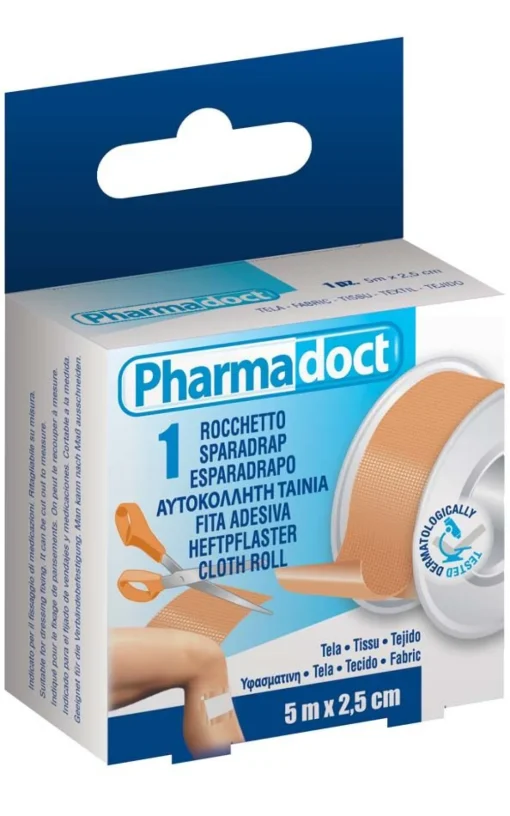 Bissolo Casa Cerotti<PHARMADOCT 5MX2.5CM ROCCHETTO IN TELA: vendita online PHARMADOCT 5MX2.5CM ROCCHETTO IN TELA in offerta