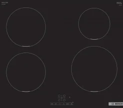 Bissolo Casa Grandi Piani Cottura E Cappe<PIANO COTTURA INDUZIONE BOSCH CM 60 4 Z PUE611BB5E NERO
