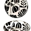 Bissolo Casa Piatti Fondi<PIATTO FONDO IN CERAMICA LINEA TWISTED LIME DIAM.20CM BIANCO CON DECORO NERO