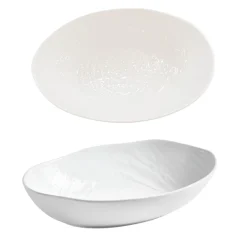 Bissolo Casa Piatti Fondi<PIATTO FONDO OVALE IN PORCELLANA LINEA WALL 26X16CM BIANCO