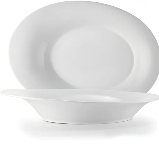 Bissolo Casa Piatti Fondi<PIATTO OVALE FONDO PORCELLANA CARLOTTA/RAMADA 11.5X8CM BIANCO
