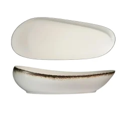 Bissolo Casa Piatti Insalatiere E Terrine<PIATTO OVALE LINEA ONDA IN PORCELLANA 30X18.5CM BIANCO