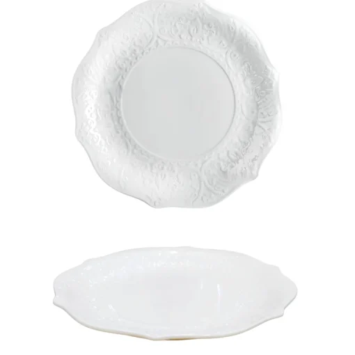 Bissolo Casa Piatti Piani<PIATTO PIANO IN PORCELLANA LINEA ALICE DIAM. 27CM BIANCO