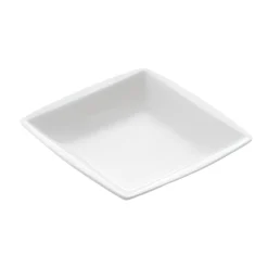 Bissolo Casa Piatti Fondi<PIATTO QUADRO FONDO PORCELLANA CARLOTTA/RAMADA 10X10 CM BIANCO