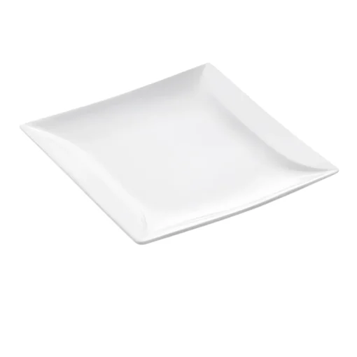 Bissolo Casa Piatti Piani<PIATTO QUADRO IN PORCELLANA CARLOTTA/RAMADA 17X17CM BIANCO