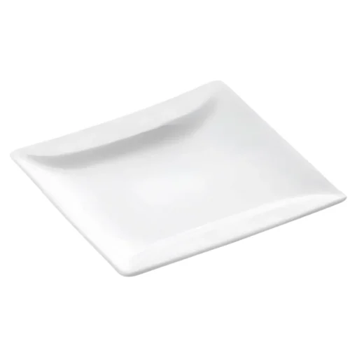 Bissolo Casa Piatti Piani<PIATTO QUADRO IN PORCELLANA CARLOTTA/RAMADA 26X26CM BIANCO