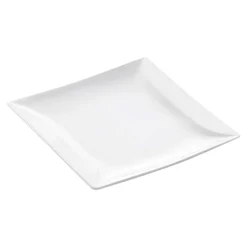 Bissolo Casa Piatti Piani<PIATTO QUADRO IN PORCELLANA CARLOTTA/RAMADA 30X30CM BIANCO