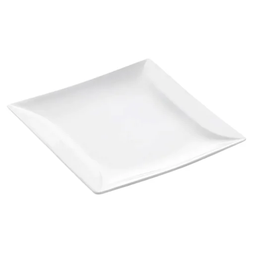 Bissolo Casa Piatti Piani<PIATTO QUADRO IN PORCELLANA CARLOTTA/RAMADA 30X30CM BIANCO