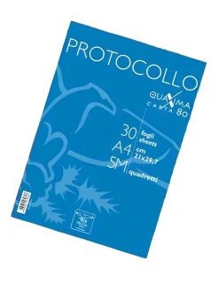 Bissolo Casa Quaderni E Blocchi Ricambi<PIGNA - CONFEZIONE 30 FOGLI PROTOCOLLO A4 QUADRETTI : vendita online PIGNA - CONFEZIONE 30 FOGLI PROTOCOLLO A4 QUADRETTI in offerta