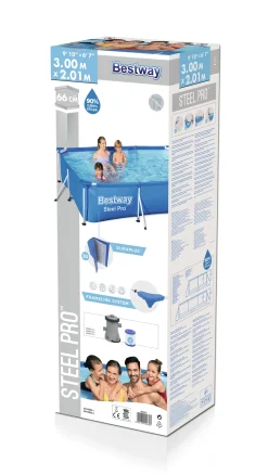 Bissolo Casa Piscine Fuori Terra<PISCINA STEEL PRO FRAME DI CM 300X201 E H 66