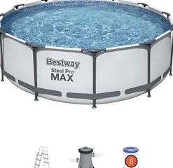 Bissolo Casa Piscine Fuori Terra<PISCINA STEEL PRO FRAME DI CM 366X100