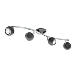 Bissolo Casa Plafoniere<PLAFONIERA 4 LUCI BIMEDA NERA 64CM - 4X240lm 3000K 2,8W: vendita online PLAFONIERA 4 LUCI BIMEDA NERA 64CM - 4X240lm 3000K 2,8W in offerta