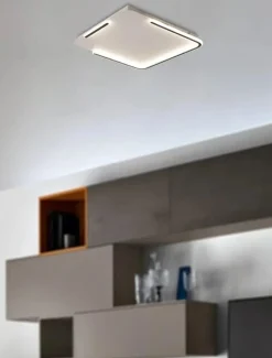 Bissolo Casa Plafoniere<PLAFONIERA A LED PAIGE Q BIANCO/NERO 50X50CM - 44W: vendita online PLAFONIERA A LED PAIGE Q BIANCO/NERO 50X50CM - 44W in offerta