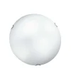 Bissolo Casa Plafoniere<PLAFONIERA BIANCO SATINATO D. 40CM CON GANCIO FILO CROMATO - 3XE27 MAX 60W : vendita online PLAFONIERA BIANCO SATINATO D. 40CM CON GANCIO FILO CROMATO - 3XE27 MAX 60W in offerta