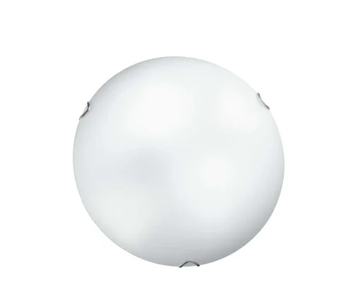 Bissolo Casa Plafoniere<PLAFONIERA BIANCO SATINATO D. 40CM CON GANCIO FILO CROMATO - 3XE27 MAX 60W : vendita online PLAFONIERA BIANCO SATINATO D. 40CM CON GANCIO FILO CROMATO - 3XE27 MAX 60W in offerta