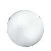 Bissolo Casa Plafoniere<PLAFONIERA BIANCO SATINATO D. 30CM CON GANCIO FILO CROMO - 2XE27 MAX 60W: vendita online PLAFONIERA BIANCO SATINATO D. 30CM CON GANCIO FILO CROMO - 2XE27 MAX 60W in offerta