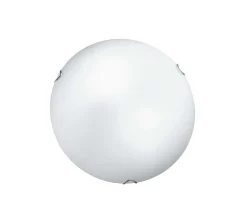 Bissolo Casa Plafoniere<PLAFONIERA BIANCO SATINATO D. 30CM CON GANCIO FILO CROMO - 2XE27 MAX 60W: vendita online PLAFONIERA BIANCO SATINATO D. 30CM CON GANCIO FILO CROMO - 2XE27 MAX 60W in offerta