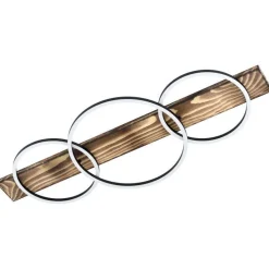 Bissolo Casa Plafoniere<PLAFONIERA LED 3 LUCI BOYAL LEGNO 101CM - 2x1700lm 3000K 2X12W: vendita online PLAFONIERA LED 3 LUCI BOYAL LEGNO 101CM - 2x1700lm 3000K 2X12W in offerta